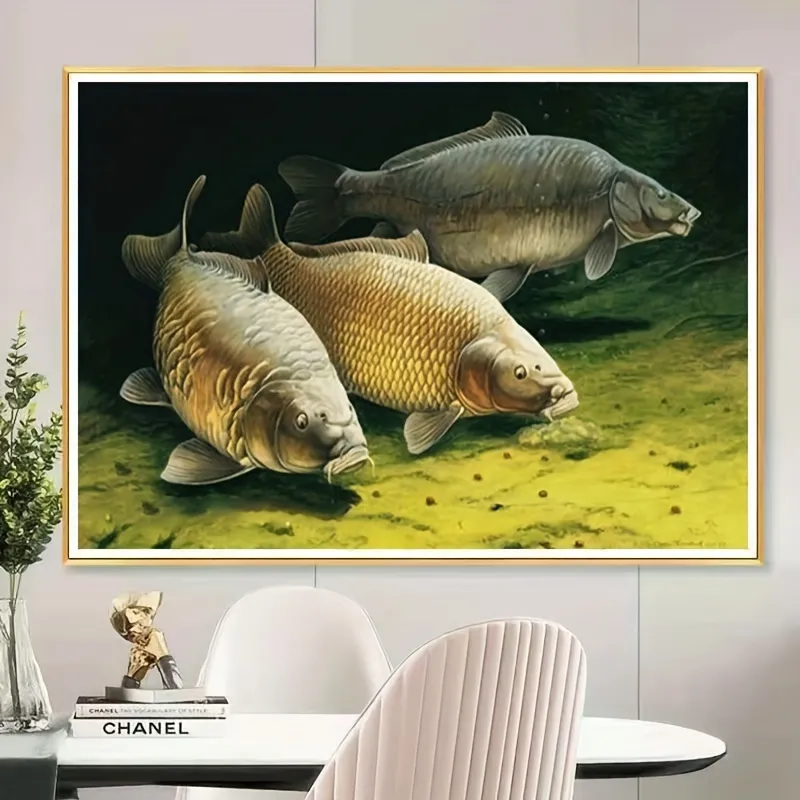 1pc Grass Fish Diy 5d Diamond Painting Kit Wall Art Decor Home Room Decor  Handmade Home Gift No Frame 11 8 15 7 Inches, Save More With Clearance  Deals