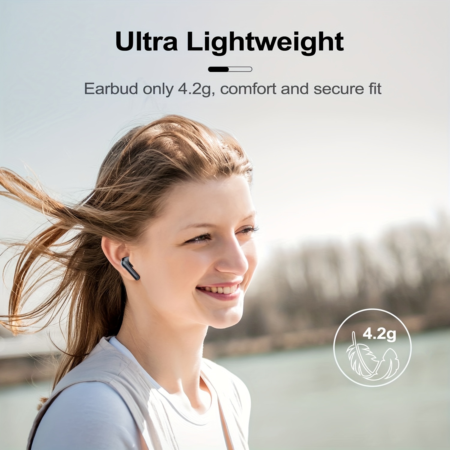 Wireless Earphones, Wireleess 5.3, 13mm Speaker, 30 Hours Of Playback Time, Suitable For IPhone And Android, For Gaming, Business, And Sports With Mi_voghion.com