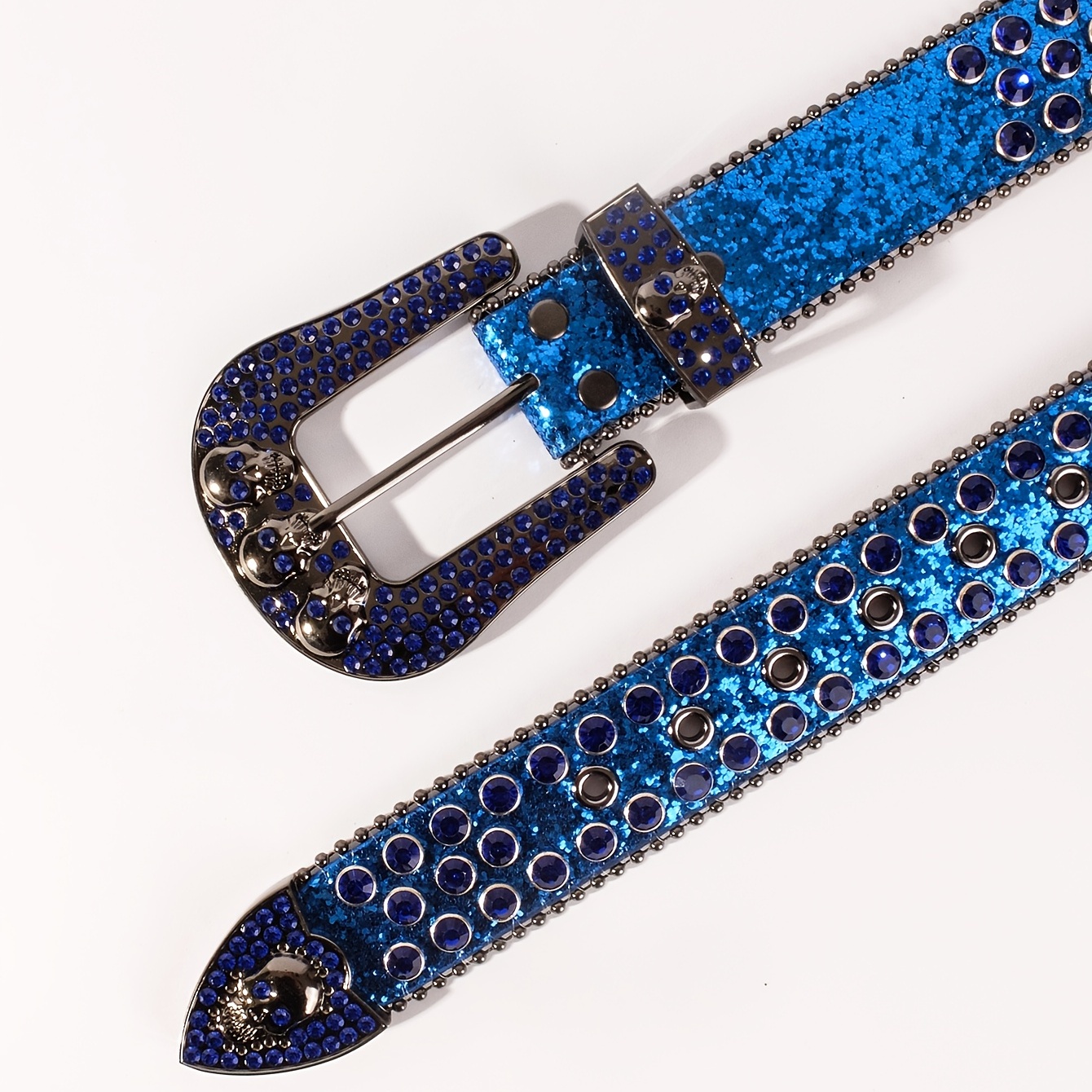 Blue Strap With Blue Rhinestone BB Belt in 2023