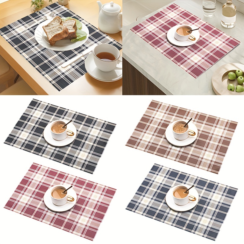 1pc, Placemat En Plastique, Set De Table, Tapis De Table Isolant