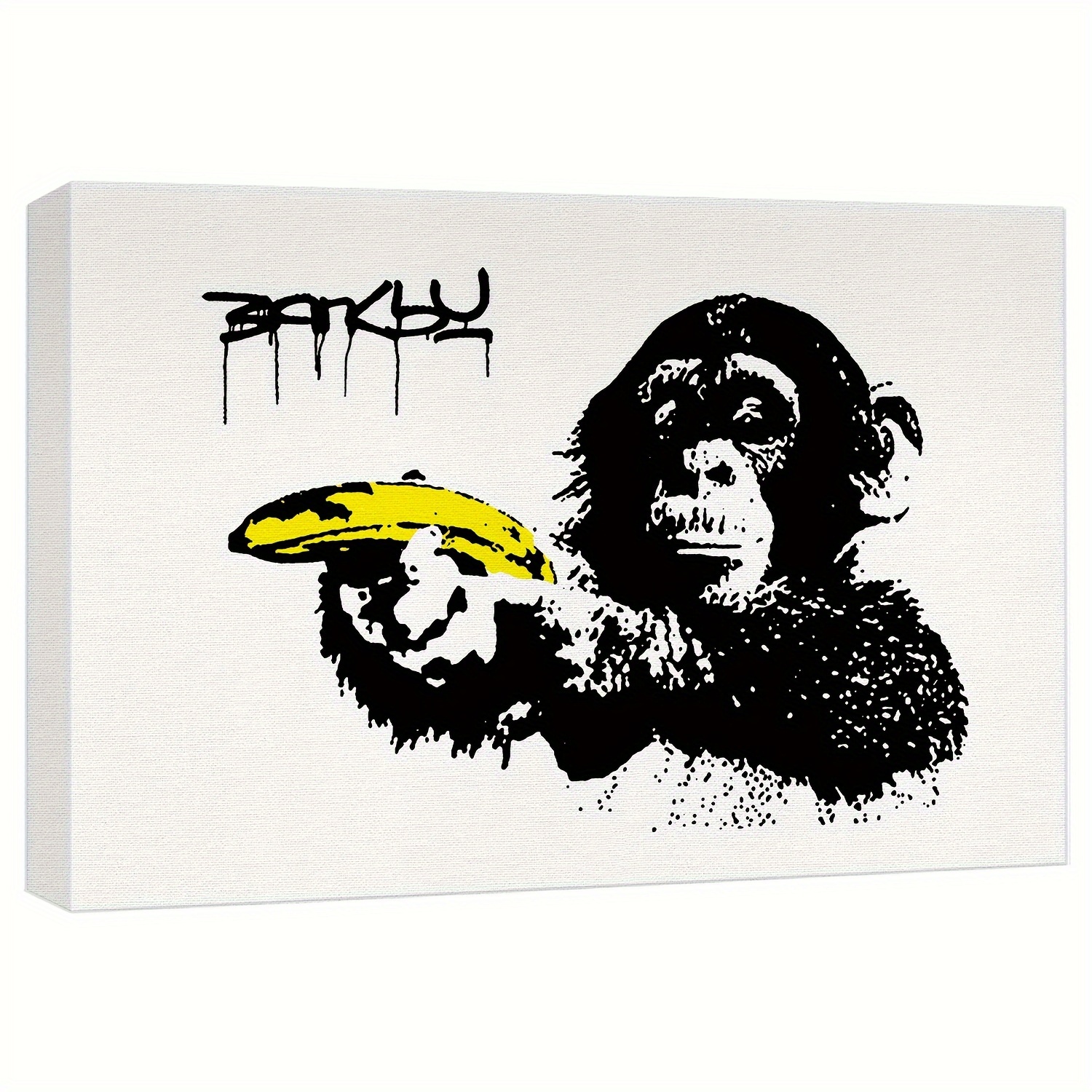 Canvas Painting, Tribute To Art Banksy Monkey Street Graffiti Canvas Print  Wall Art, Follow Your Dreams Animal Canvas Art, For Living Room Office Wall  Decor Home Decoration Framed Ready To Hang Bedroom