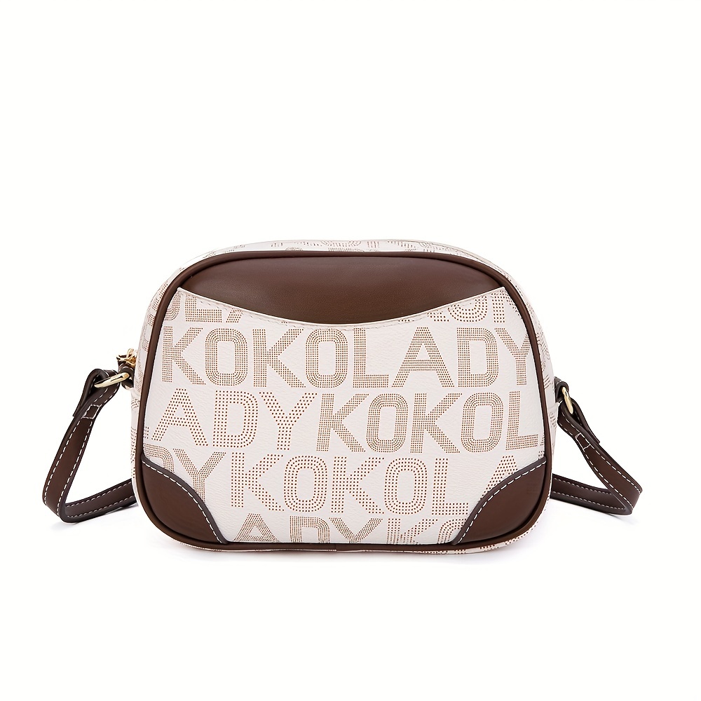 Trendy Letter String Crossbody Bag, Pu Leather Flap Handbag, Perfect Shoulder  Bag For Daily Use - Temu