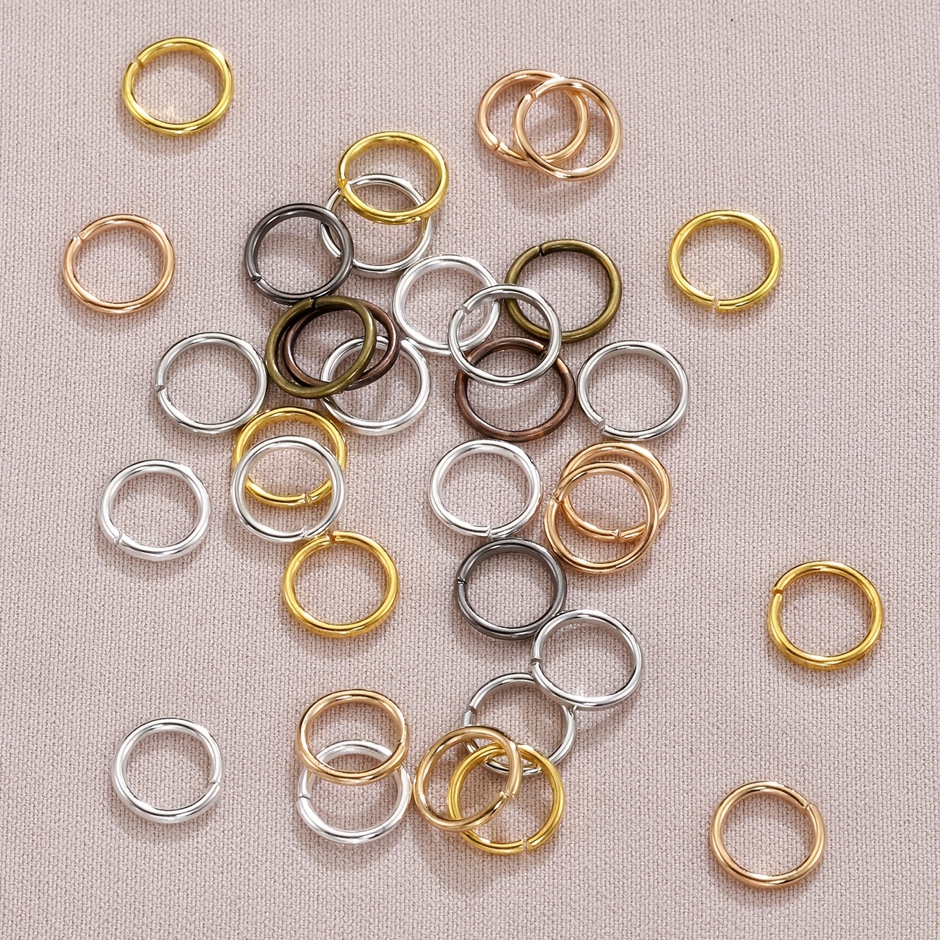 200 Mixed color Jump Rings Various Colors Metal Connection - Temu