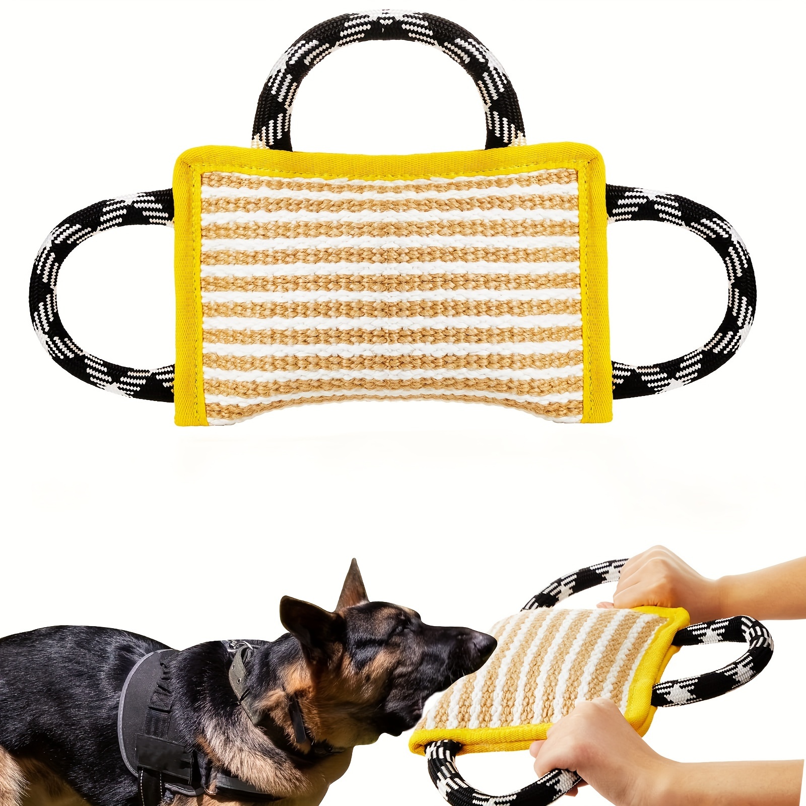 Dog Bite Tug Toy Extra Tough Durable Interactive Toys Puppy Training Tug of  War