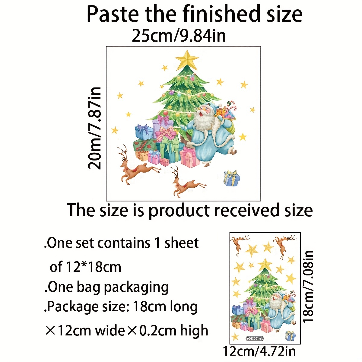 Christmas switch stickers Glow-in-the-dark Christmas tree