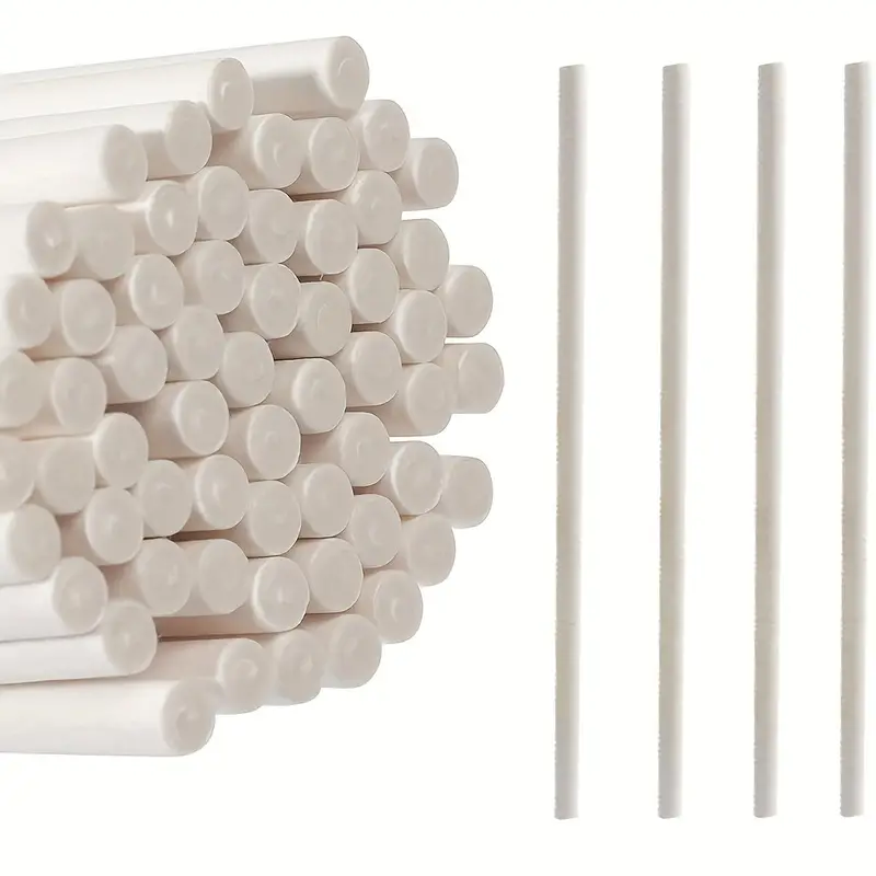 White Paper Lollipop Sticks Lollipop Treat Sticks Sucker - Temu