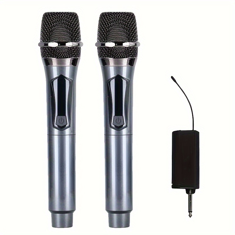 Microfono Wireless A 2 Canali Uhf Professionale Microfono - Temu Italy