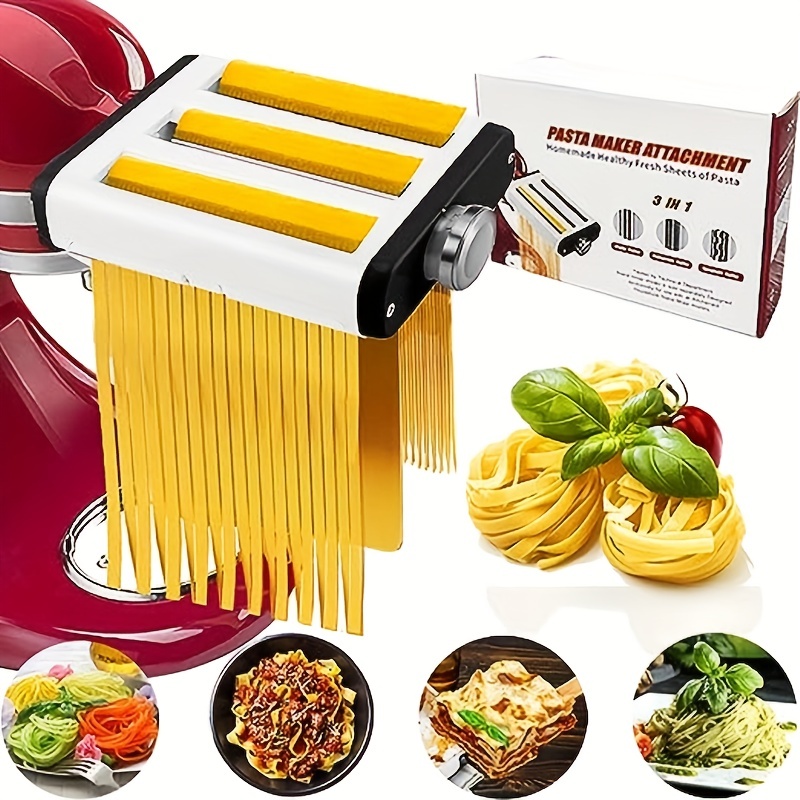 3-in-1 Pasta Maker Attachment Kitchen Pasta Roller for KitchenAid Stand  Mixer
