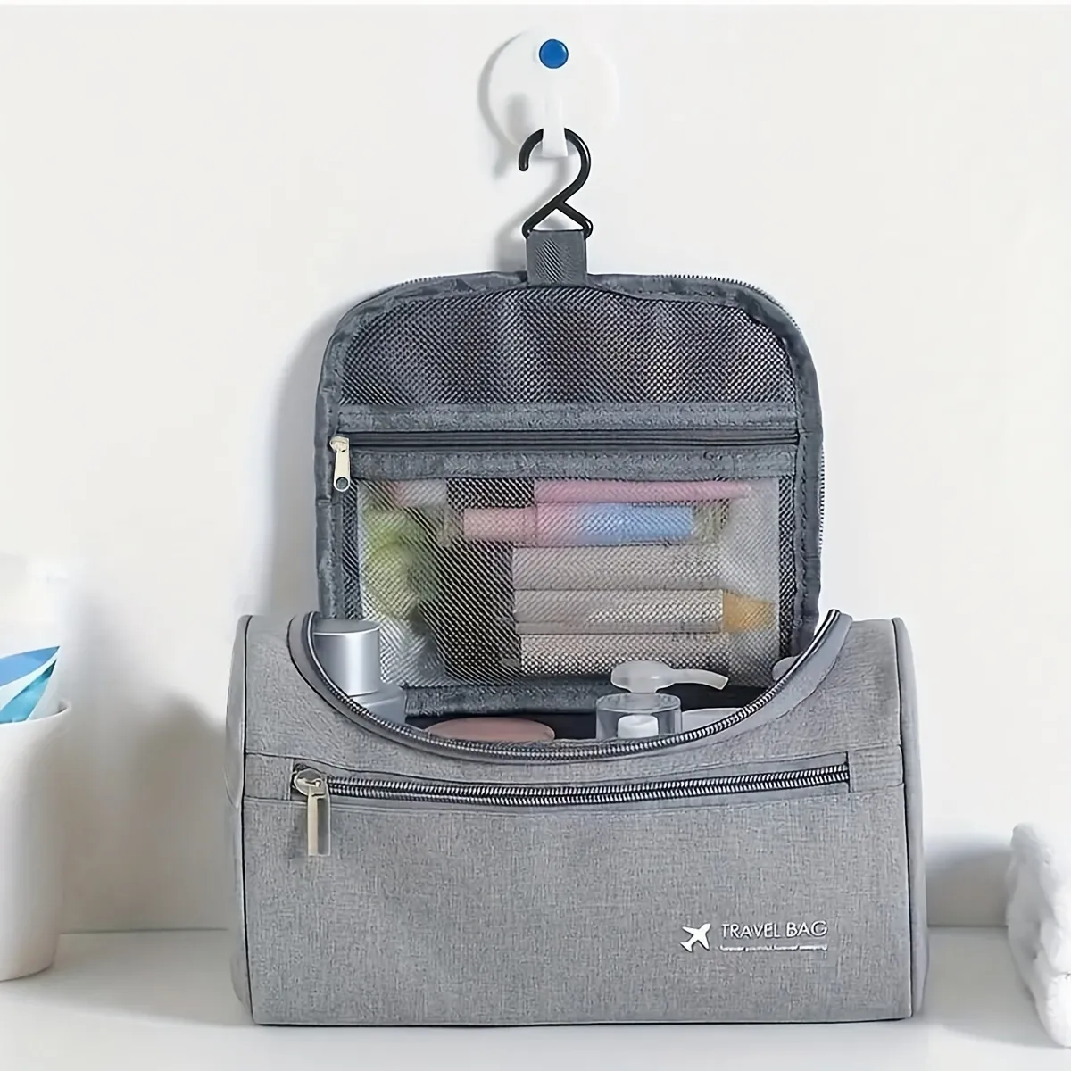 Mens Toiletry Bag Dopp Kit Travel Bathroom Bag Shaving Shower Cosmetic  Organizer