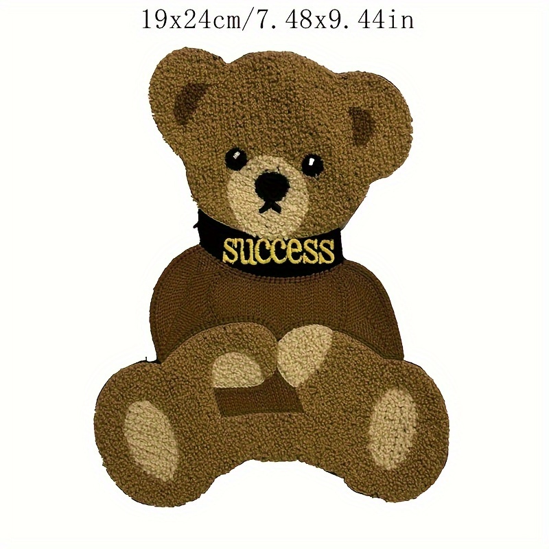 Large Size Towel Embroidery Animal Bear Cloth Stickers High - Temu