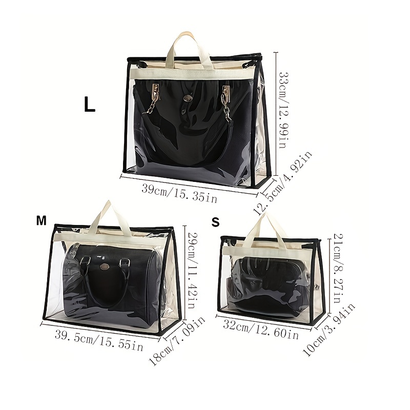 Transparent Handbag Dust Bag, Clear Purse Storage Organizer For Closet,  Hanging Zipper Storage Bag For Handbags, Large Capacity Waterproof  Dustproof Bag Storage Bag - Temu Hungary