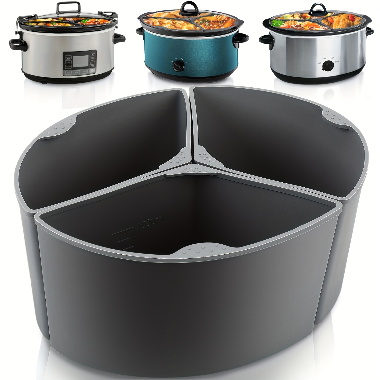 Slicone Crockpot Liner, Crock Pot Liners Reusable Slow Cooker Liners Fit  Crock-Pot 6 Quart Oval Crock Pot, Crockpot Liners Leakproof Dishwasher Safe
