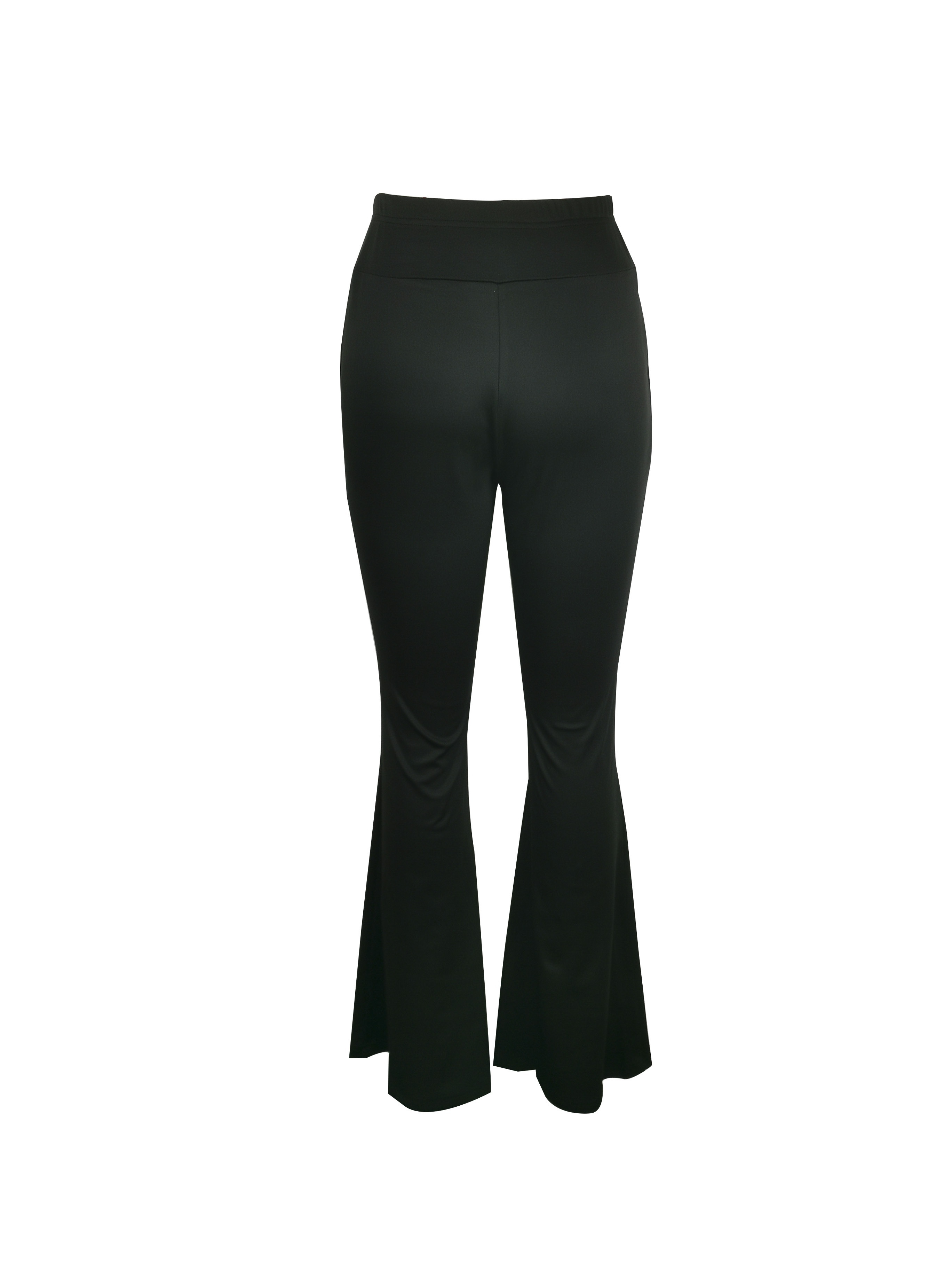 Solid Slim Flare Leg Pants Casual High Waist Pants Women's - Temu