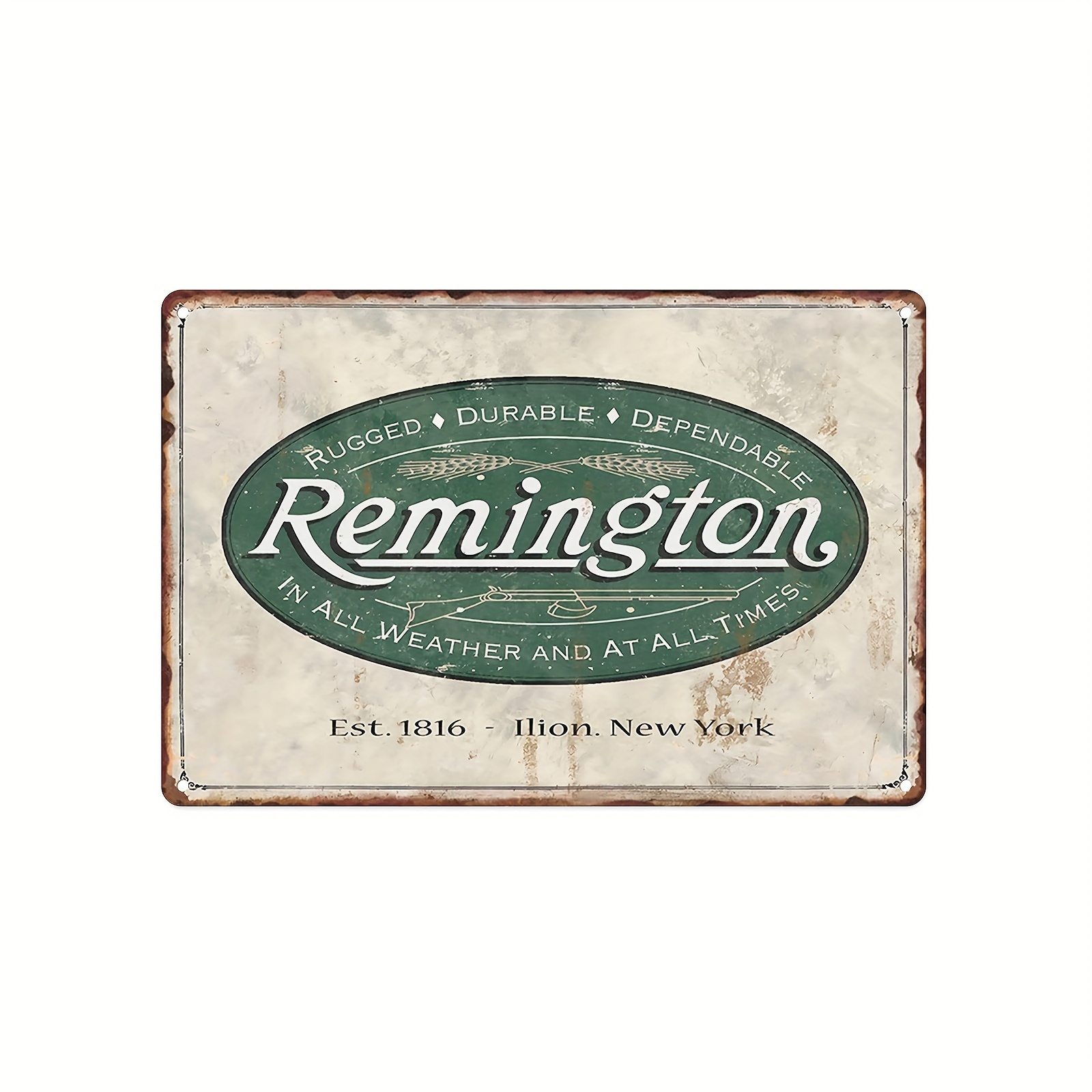 Metal Tin Sign Vintage Remington Gun Rifle Hunting All Weather The Tavern  For Home, Garage, Living Room, Garden, Office, Hotel, Cafe And Pub Wall Dec