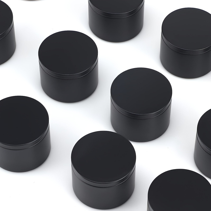 Matte Black Candle Jars With Lids Empty Metal Candle - Temu