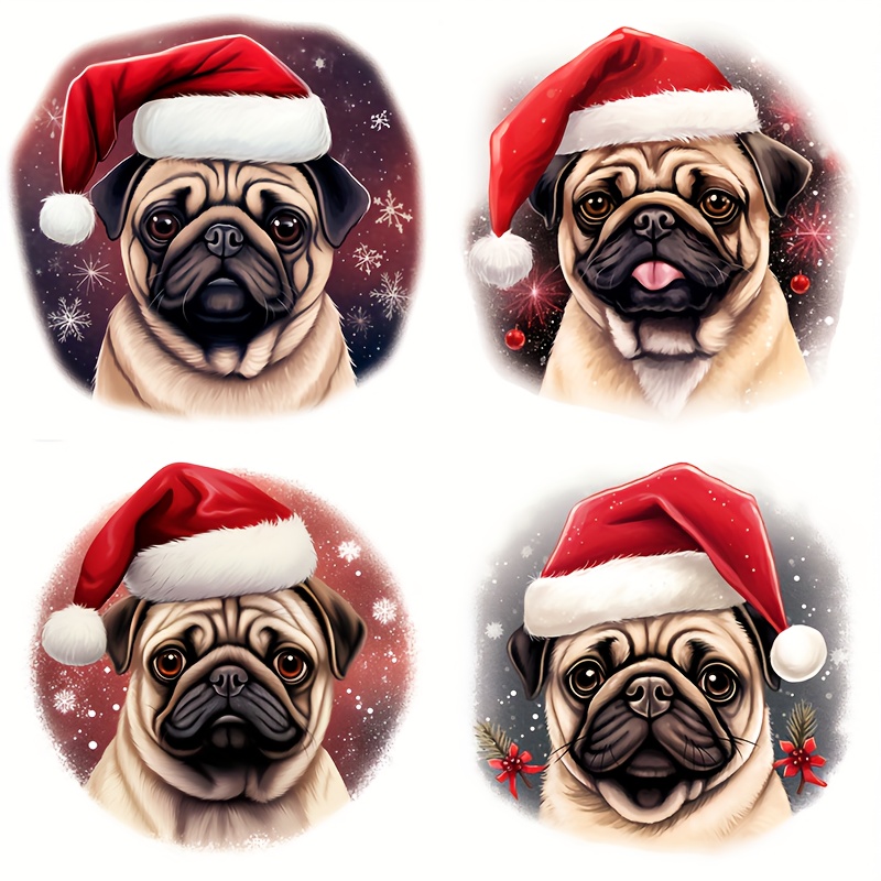 christmas pugs wallpaper