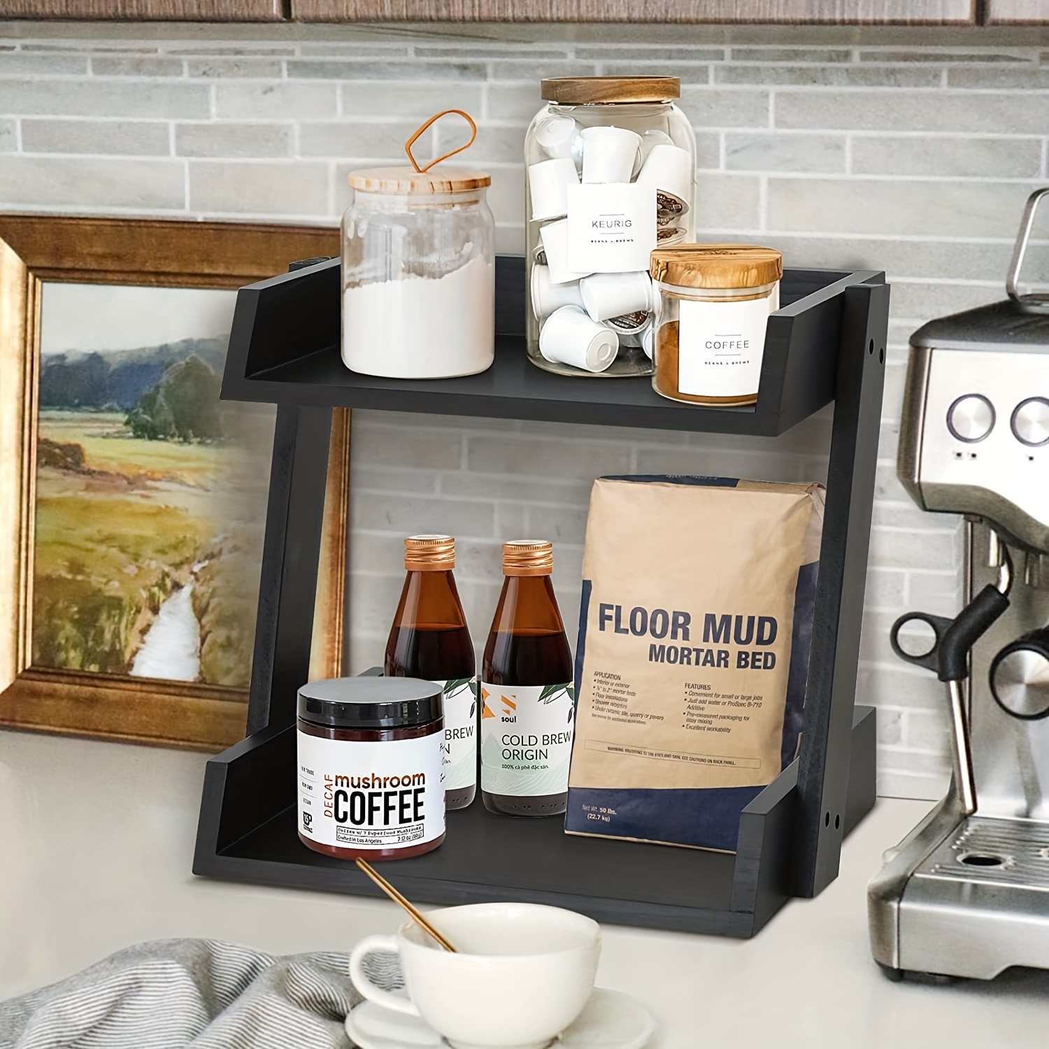 Coffee Bar Organizer, Coffee Station, Coffee Bar Accessories, Countertop K  Cup