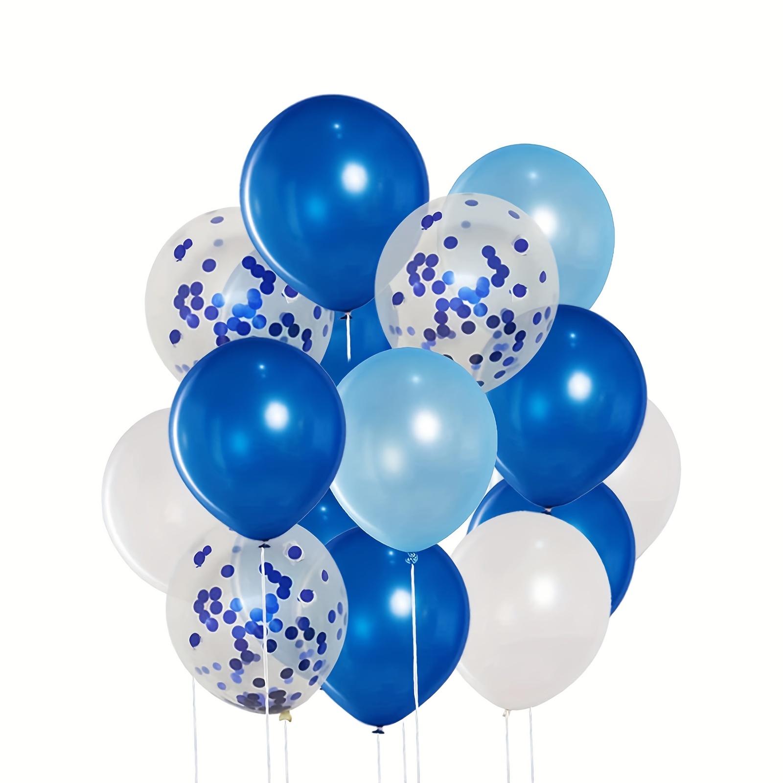 Globos azules, globos de látex de confeti azul claro de 12 pulgadas para  decoración de fiesta de niños, paquete de 50