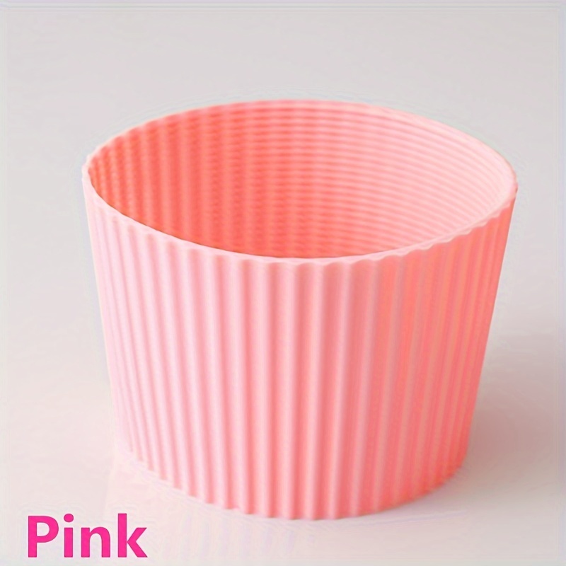 Silicone Cup Sleeve Reusable Non-slip Heat Insulation Colored