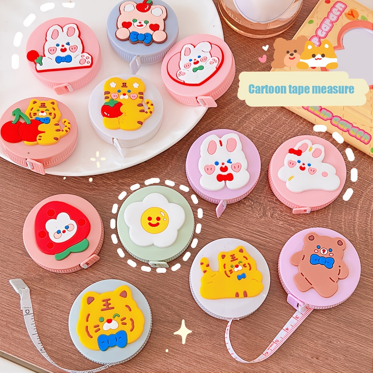 Cute Cartoon Mini Tape Measure Small Soft Ruler Carry - Temu