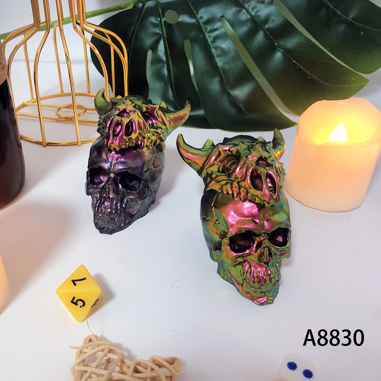 3d Skull Resin Silicone Mold Flexible Clear Silicone Skull - Temu