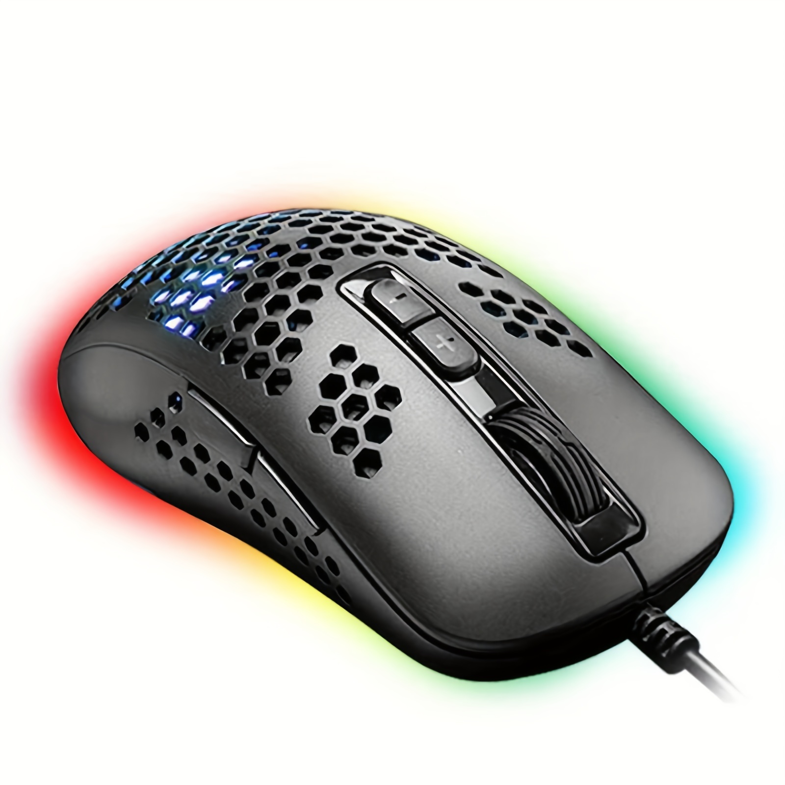 KUIYN 383 Ultralight Wired Gaming Mouse, Lightweight Honeycomb Shell, 4 RGB  Breathing Backlit Mice, 4 Adjustable DPI, USB Optical Mice, Kids and Teen