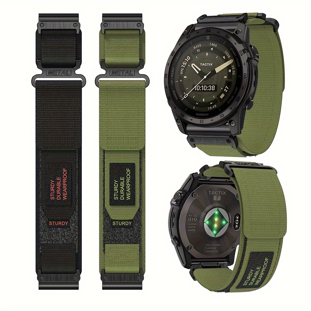 26 22mm Magnetic Nylon Strap Wristband for Garmin Fenix 7X 7 6X 6 Pro 5X 5  3HR Forerunner 955 Smart Watch Quick Release Bracelet