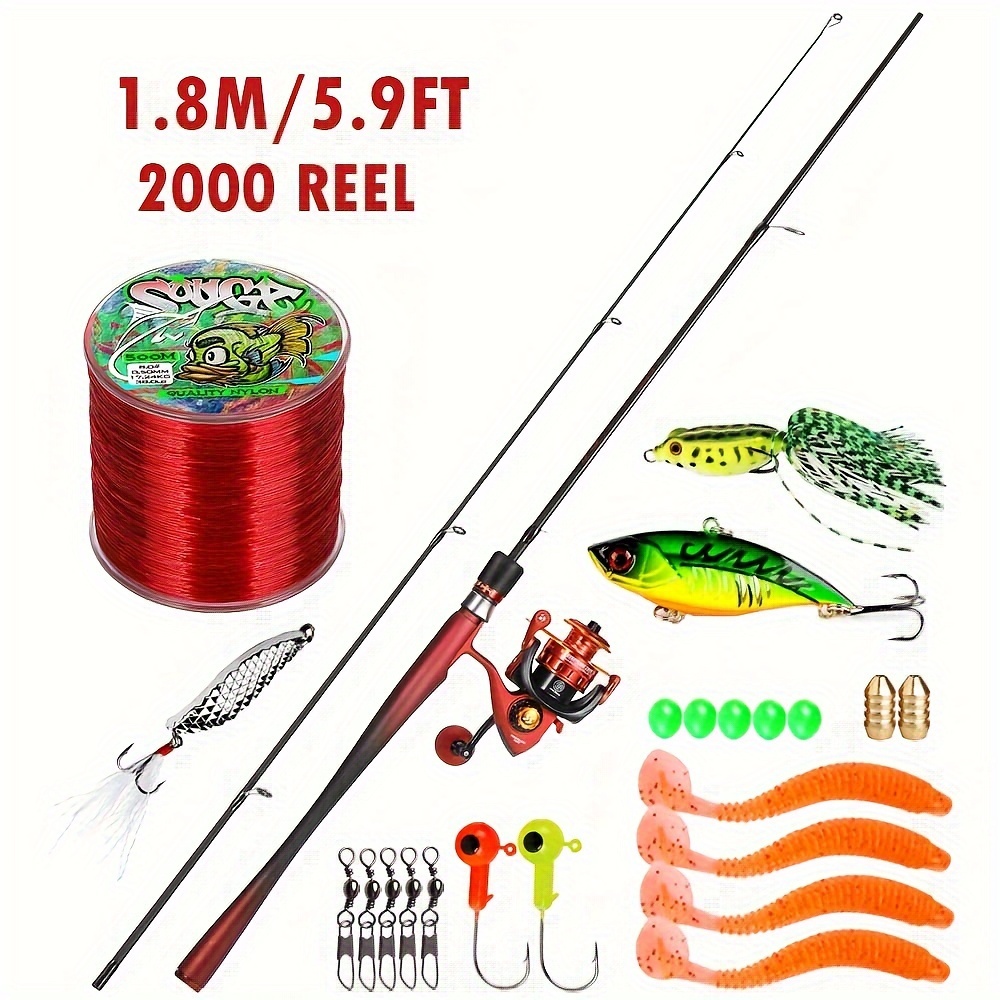 210cm multicolor fishing rod and reel combo(pack of 1)