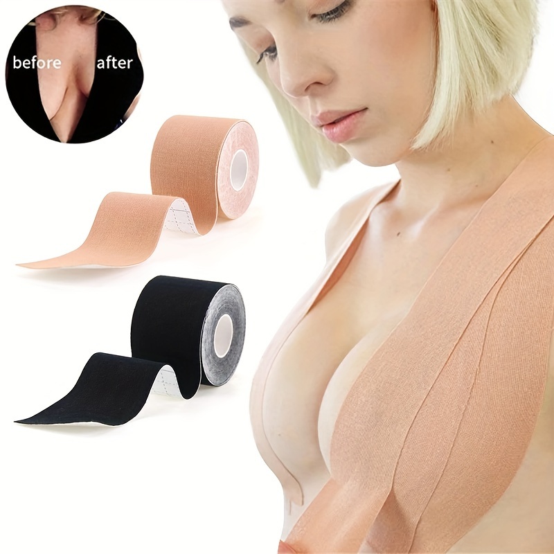 1 Pcs Boobs Tape - Breast Lift Tape And Disposable Round Nipple Cover, Push  Up Boob Adhesive Bra
