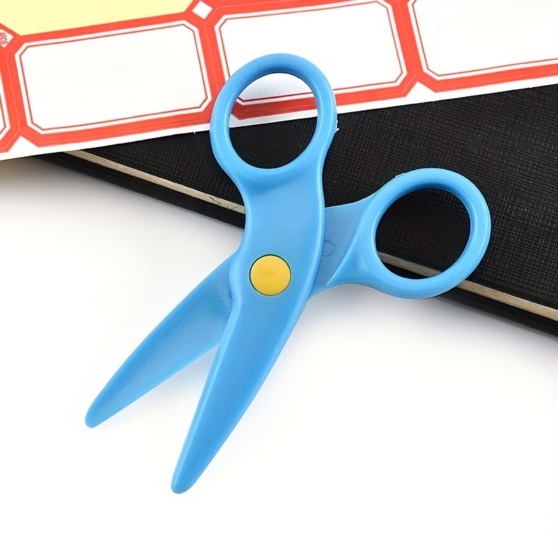 Diy Scissors Colorful Cartoon Plastic Scissors Kindergarten Mini Small  Handmade No Hurt Hand Horn Scissors - Temu