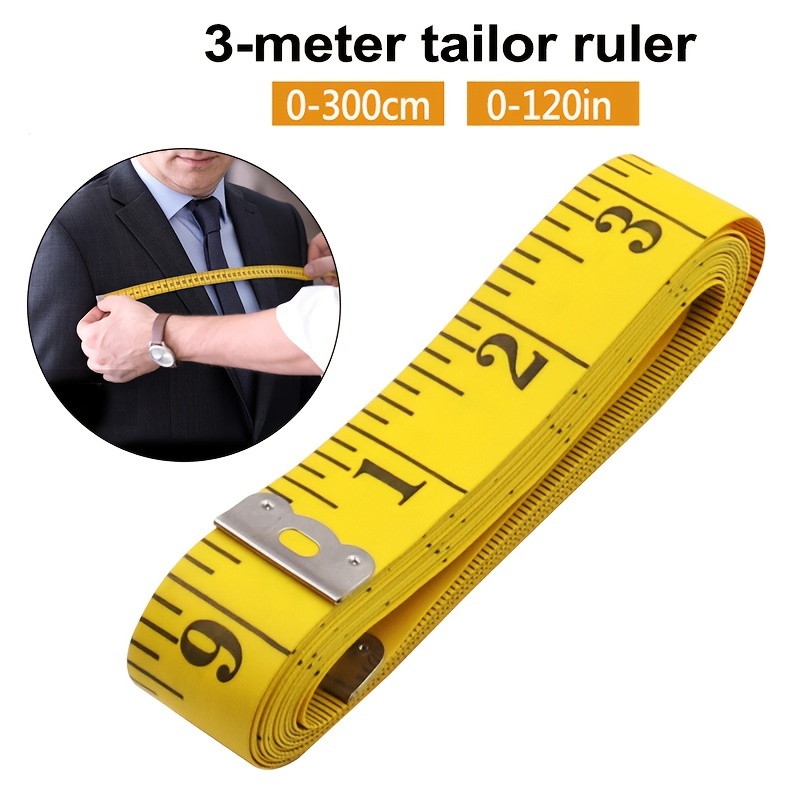 High Quality 120 Inches/300cm Body Measuring Ruler Sewing Tailor Tape  Measure Centimeter Meter Sewing Measuring Tape Soft Ruler