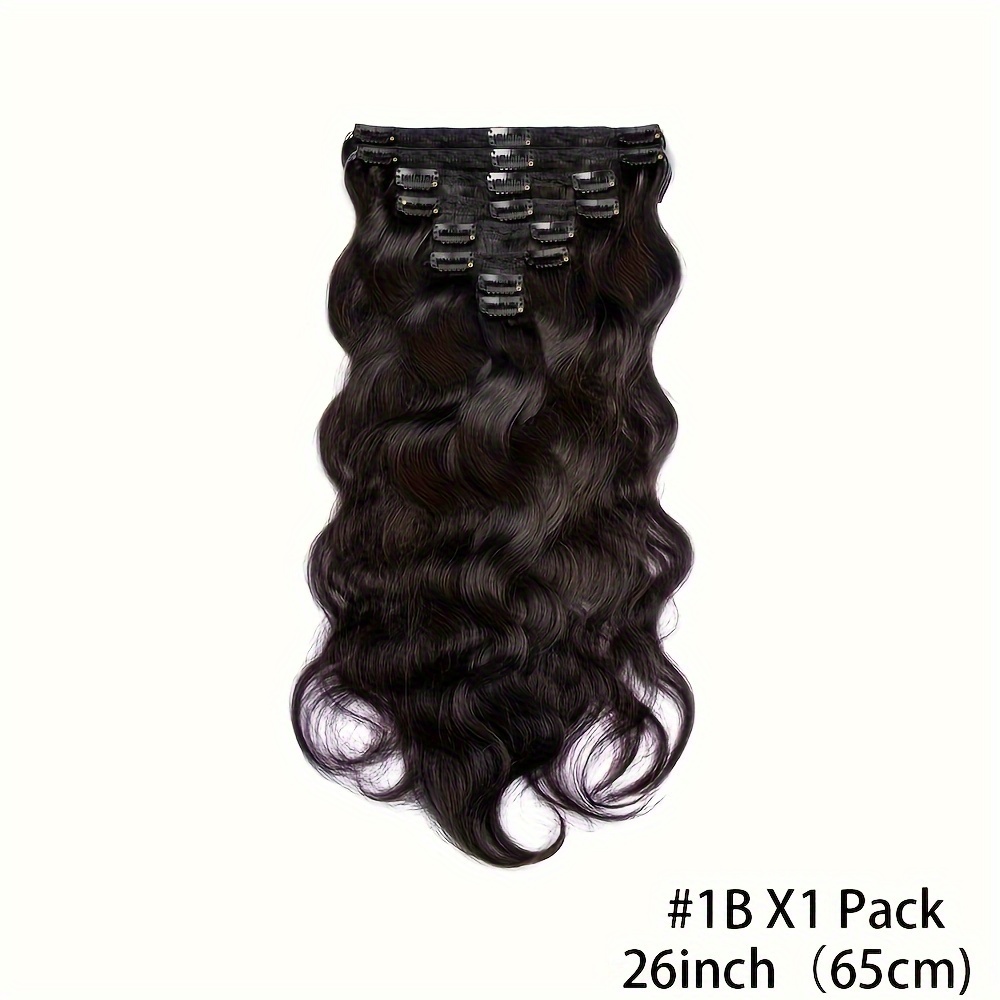 Brazilian Clip in Human Hair Extensions Full Head Clip on - Temu