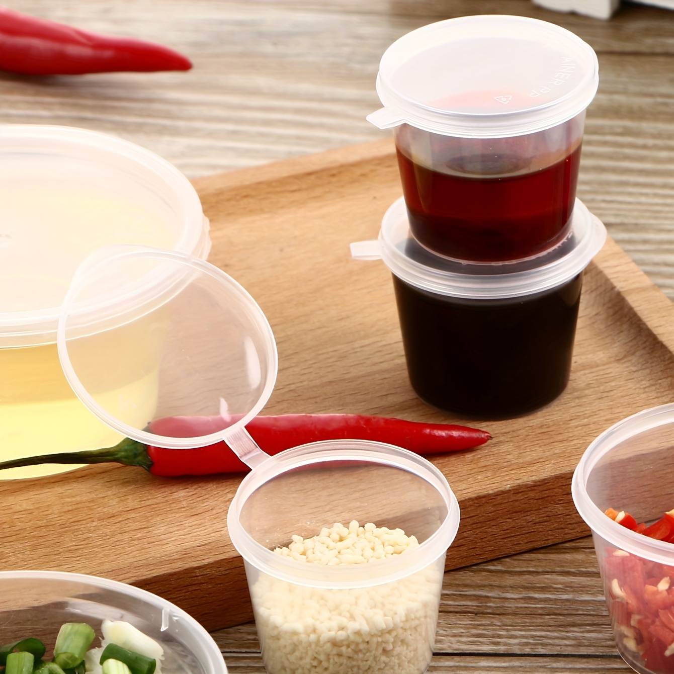 Envases para negocios salsas comida plasticos desechables de 1 onza