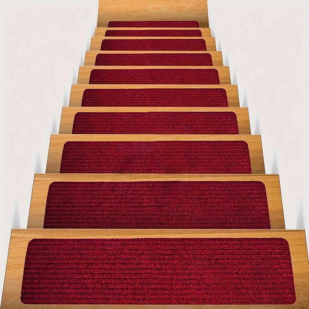 Benissimo Alfombra antideslizante para escaleras algodón diseño moderno  impreso tapete suave para peldaños de madera en interiores juego de 2 9 x  32 – Yaxa Colombia