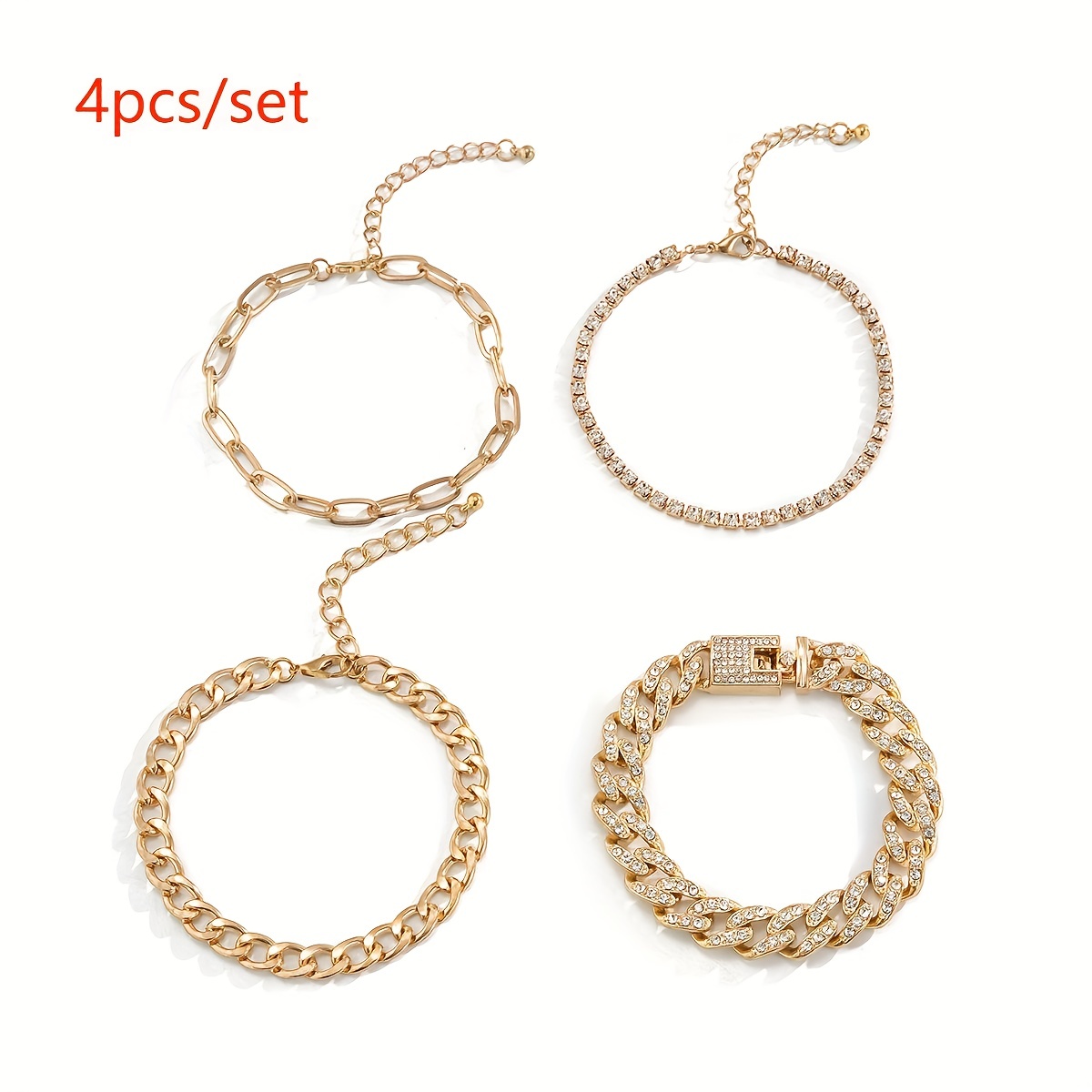 2 Stück Silber Armband Set Für Herren – Edelstahl Panzerkette & Figaro Armbänder 19/21/23 Cm