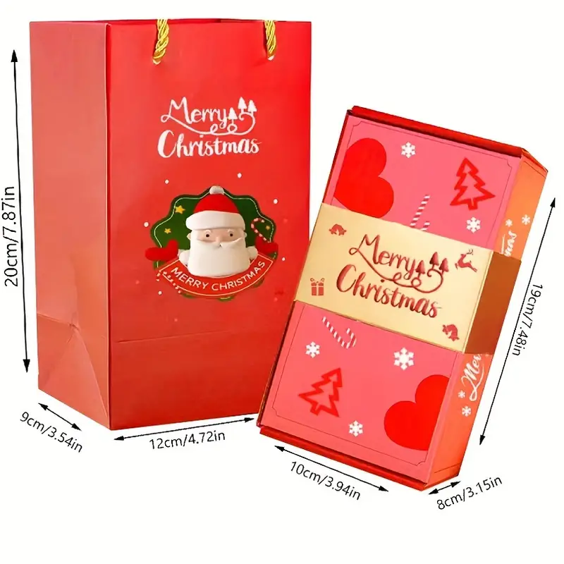 1set Boîte-cadeau surprise de Noël, boîte-cadeau surprise pop-up,  boîte-cadeau d'explosion de Noël avec confettis, boîte d'argent surprise  pour les fo