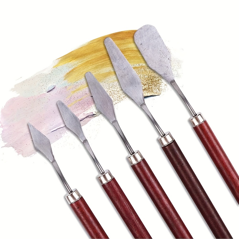 7pcs/set Stainless Steel Oil Painting Knife Artist Spatula Art Tools  Stationery Cake Baking Supplies Painting Tools