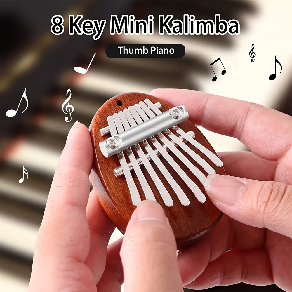 2Pcs Kalimba Thumb Piano 8 Key Mini Thumb Piano Finger Piano Mini Kalimba  Thumb Piano for Kid Adult Instrument Accessory 