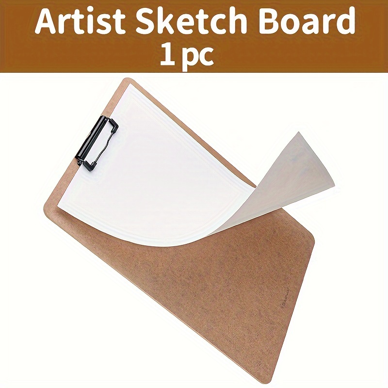 Large Landscape Clipboard Wooden Lap Board for Drawing and Sketching with Low Profile Clip (17 x 11 in)