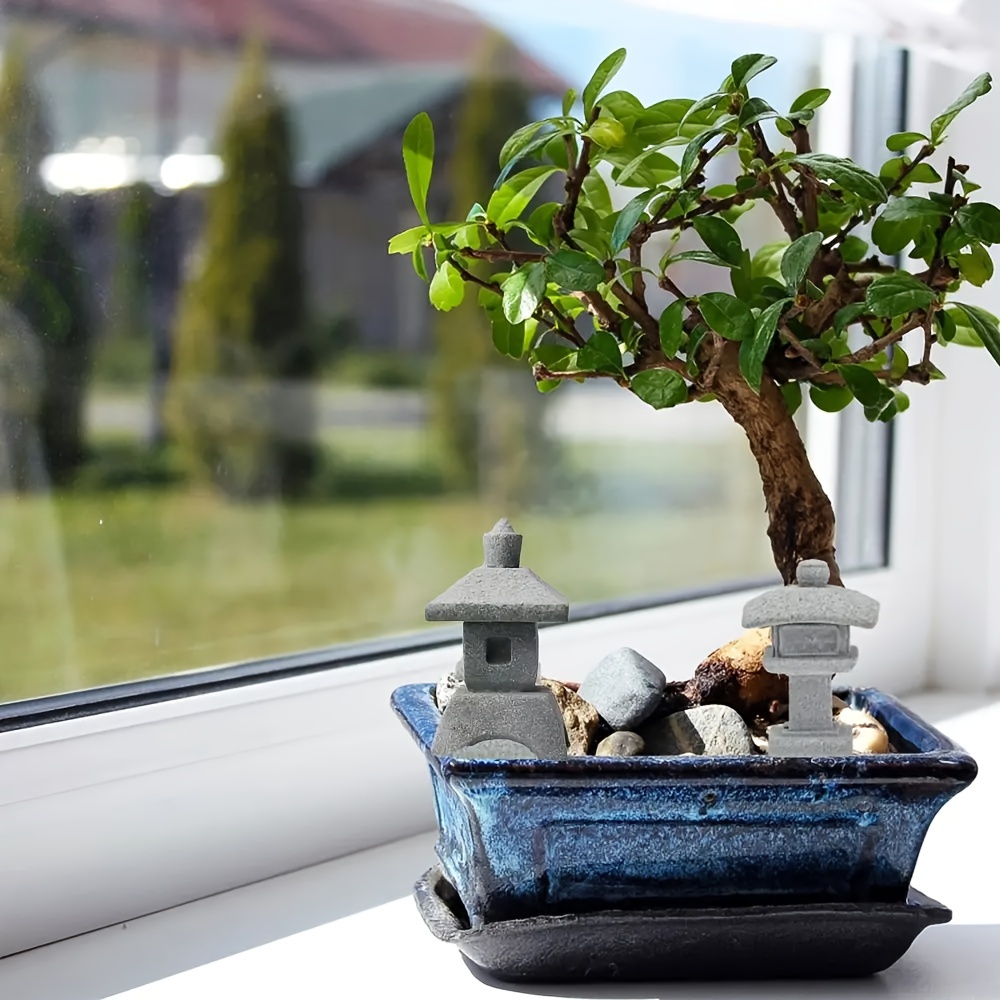 Zen meditazione Decor Mini giardino Zen per Kit da scrivania-terapia del  vassoio di sabbia da giardino Zen giapponese con sabbia, rocce, rastrello,  pietre di muschio