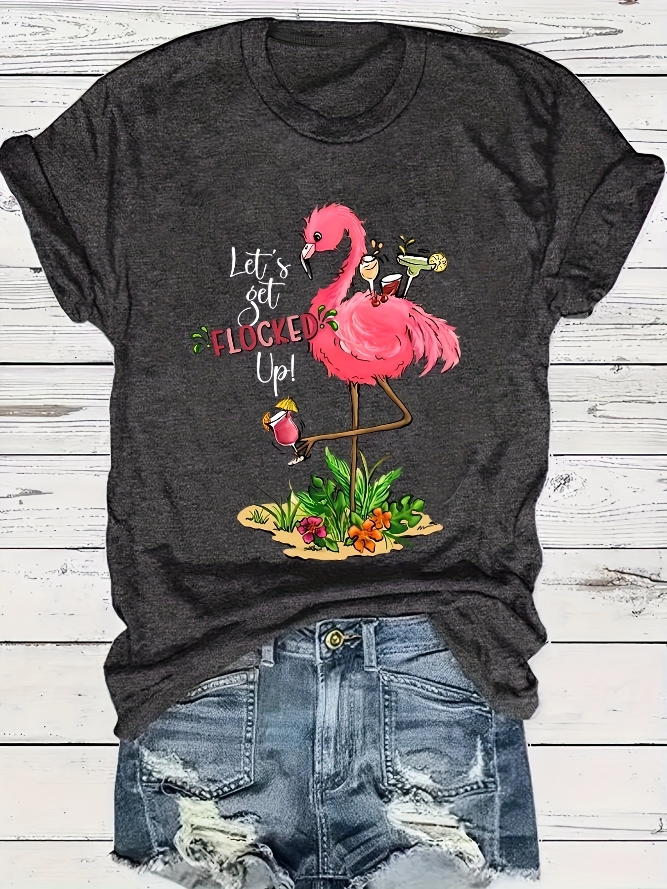 A New Summer Shirt - Here's My Flamingo Print Shirt