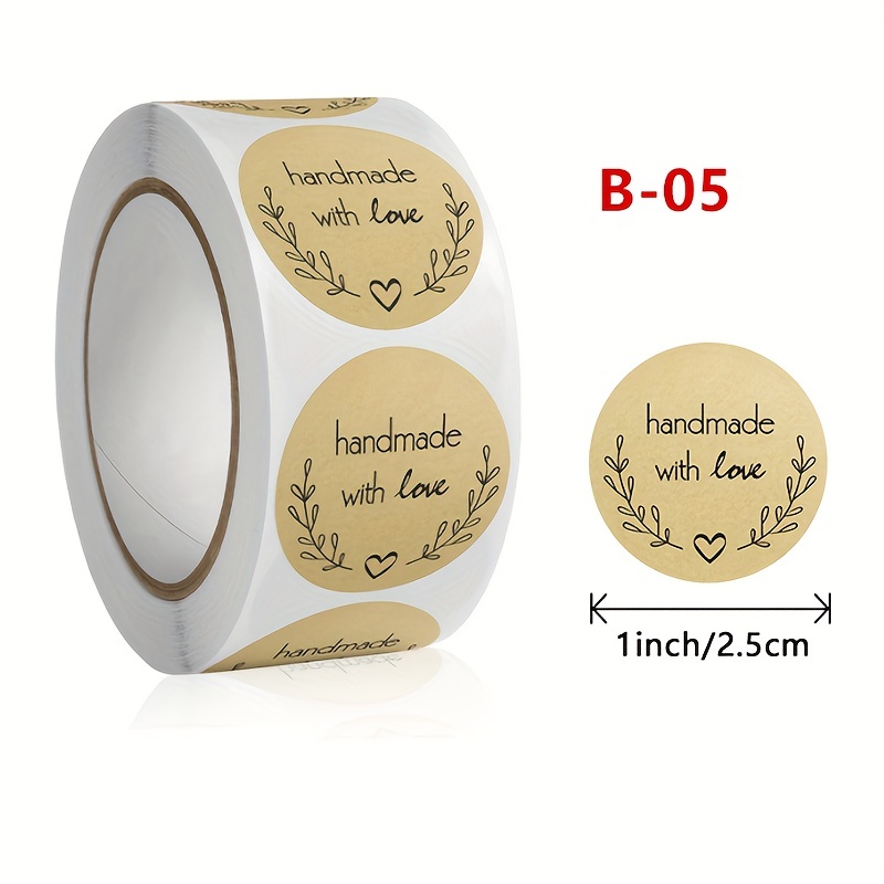 8 Rolls Label Sticker Envelopes Seal Stickers Kraft Jewelry Tags for Pricing  DIY Gift Packing Self Adhesive Sealing 