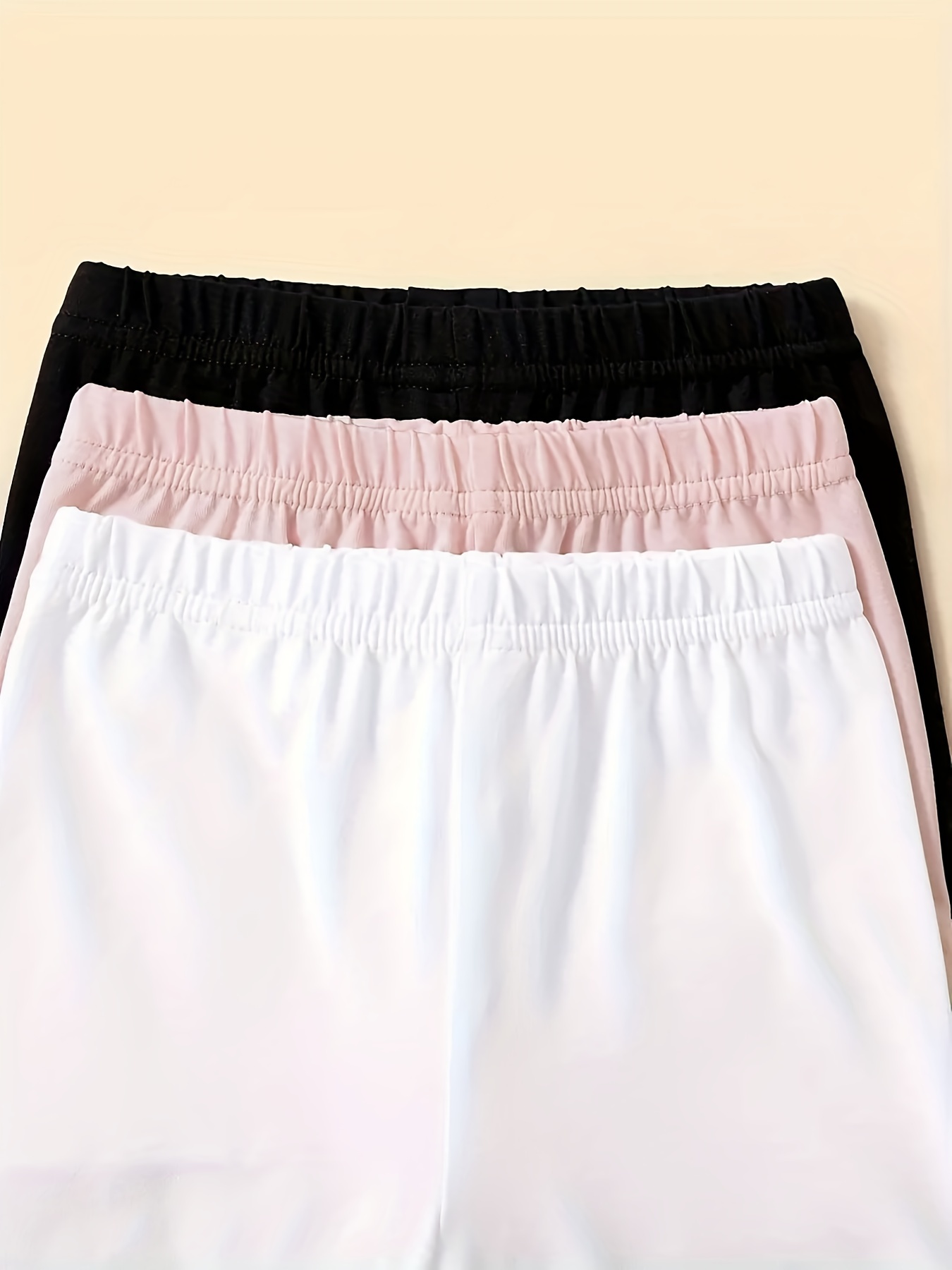 Multi packs Girls' Thin Casual Elastic Waist Safety Shorts - Temu Bahrain