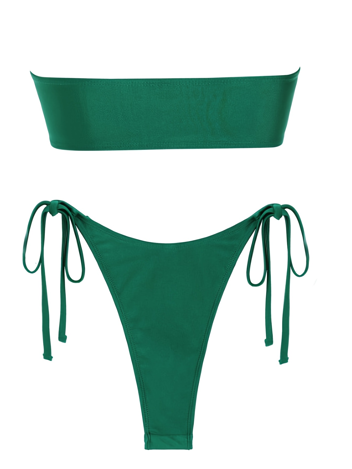Mikoh Swimwear Belona Thin String Tie Side Bikini Bottom In Algae in Green