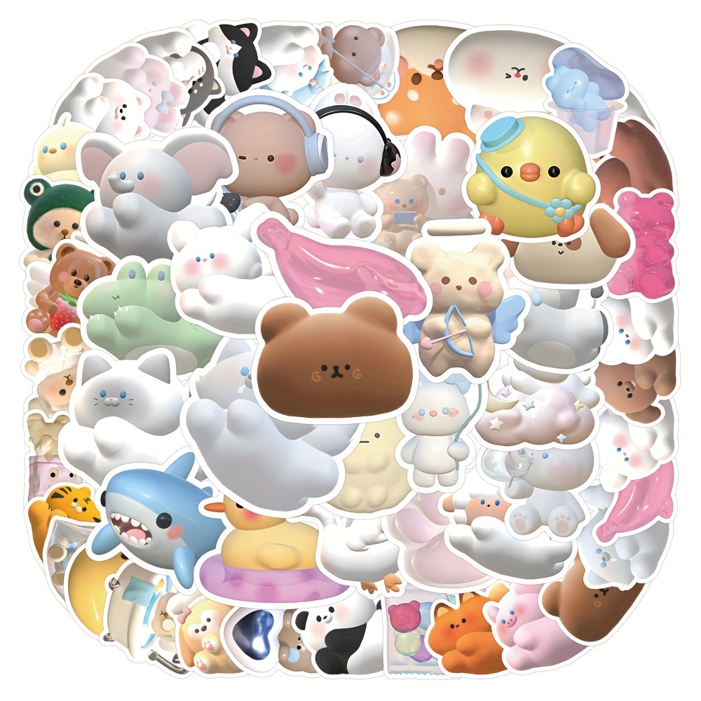 Cute Penguin Pegasus Pattern Stickers 3d Puffy Sticker Bulk - Temu