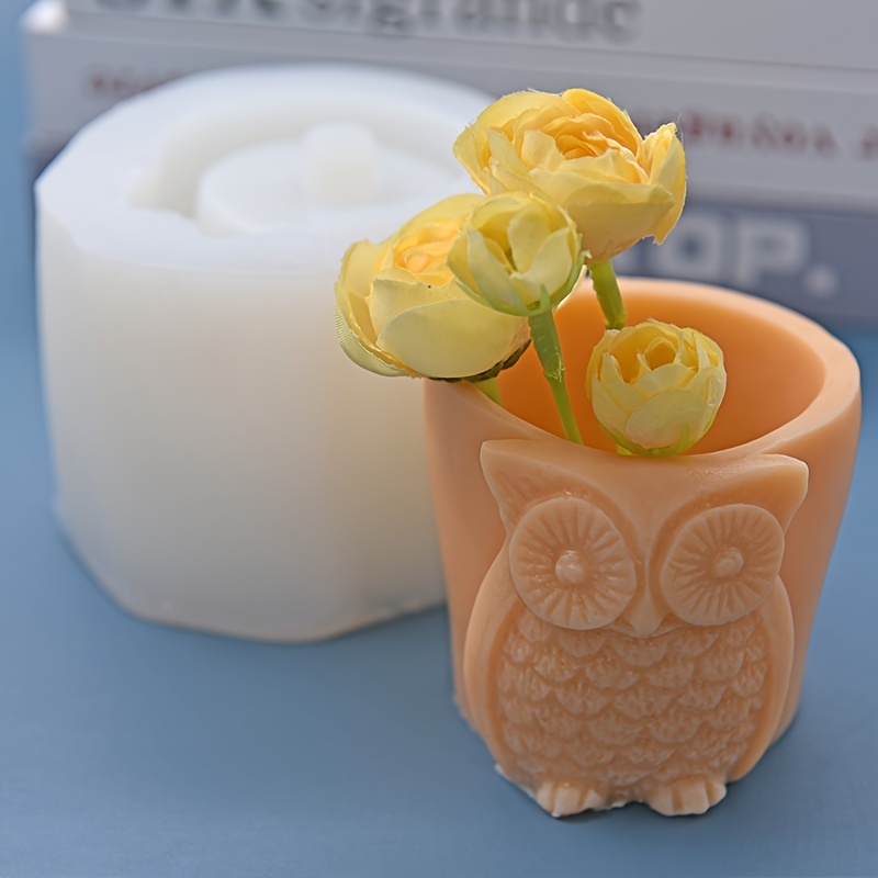 Owl Flower Pot Sugar Cube Mold, 3d Silicone Mold, Candy Mold, Chocolate Mold,  For Diy Cake Decorating Tools, Baking Tools, Kitchen Accessories - Temu