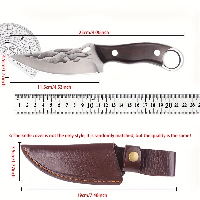 1pc Forged Boning Knife: Multi-Purpose Meat, Fruit & BBQ Cutting Knife with  Leather Sheath