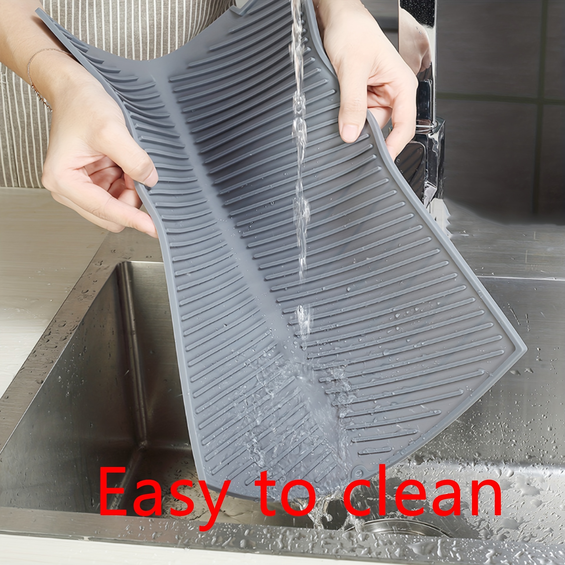 Foldable Dish Drying Mat Heat Insulation Kitchen Sink Mat Tableware Pad  with Draining Rack Detachable Pot Lid Draining Placemat - AliExpress