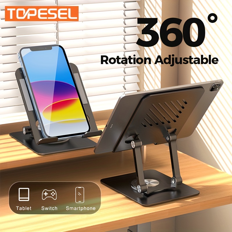 Adjustable Tablet Stand With 360 Swivel Base Aluminum - Temu