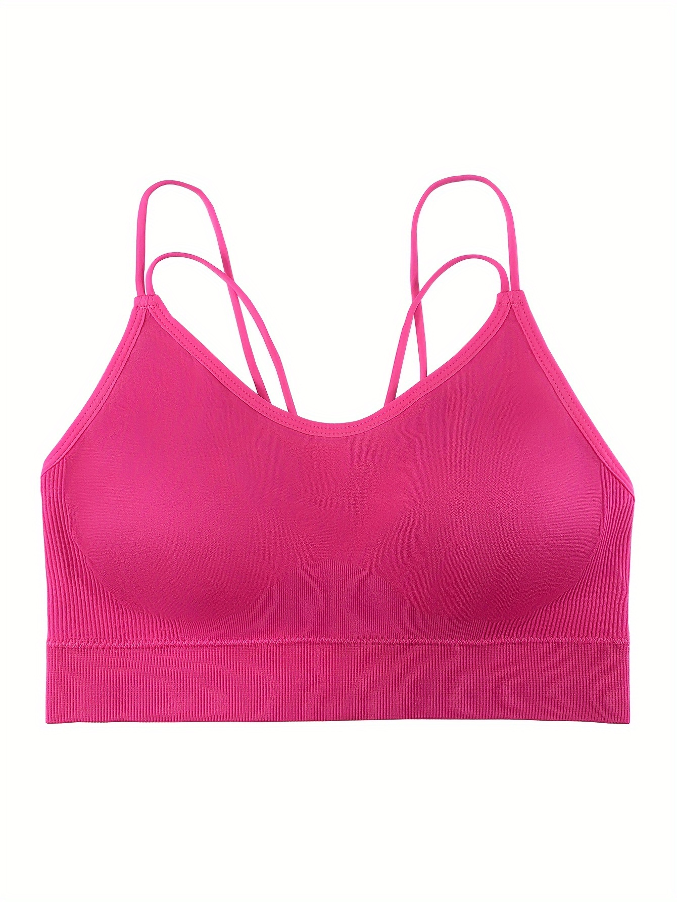 Criss Cross Back Sports Bras Comfy Breathable Push - Temu